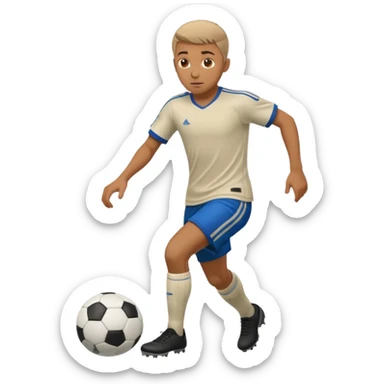footballeur dribbling a soccer ball sticker