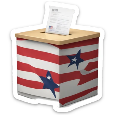 election ballot box with englang flag sticker