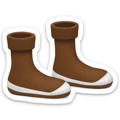 Brown socks in ugh slippers  sticker