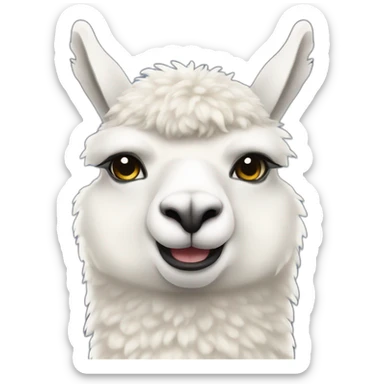 White alpaca from mafia with jojo style sticker