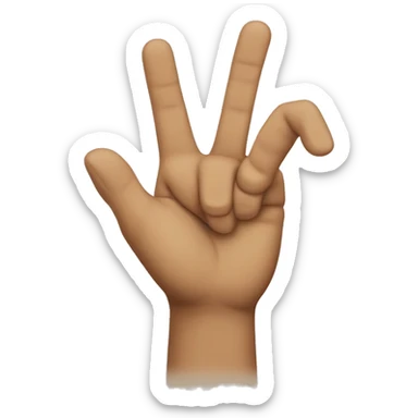 Three finger salute with 5 finger hand sticker