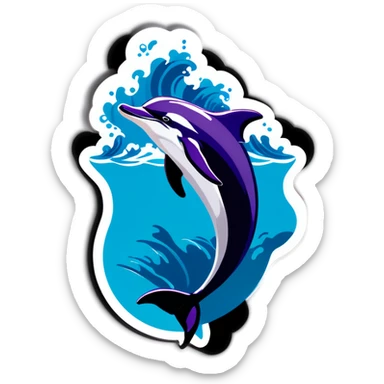 Dolphin saying @i just want to be part of your symphony  sticker