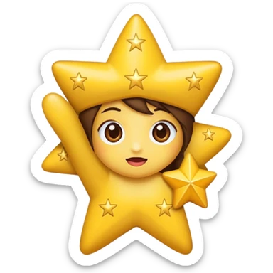 Rana+estrellas sticker