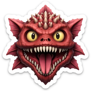 demogorgon face emoji simple sticker
