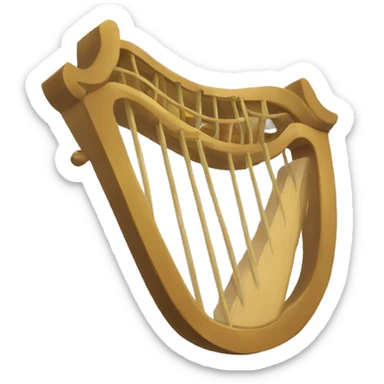 a bard's lyre sticker