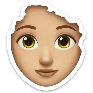 green eyes / brown hair / very very butifull sticker