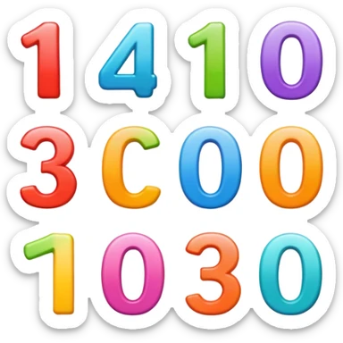 Numbers 1-10 sticker