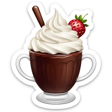 dubai chocolate strawberry cup sticker