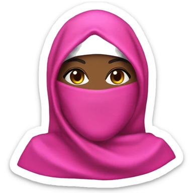 pink niqab drag queen sticker