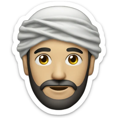 A man wearing a Jordanian shemagh sticker