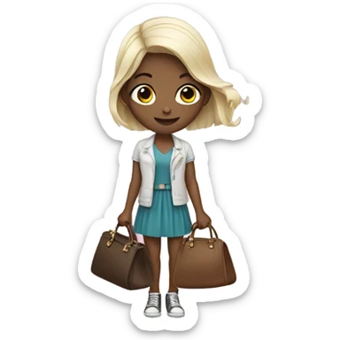 Girl with purse sticker
