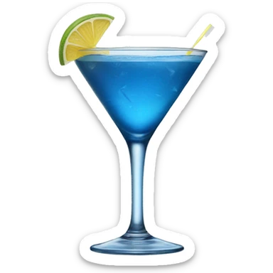 blue cocktail sticker