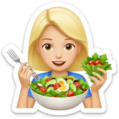 eating healthy sticker