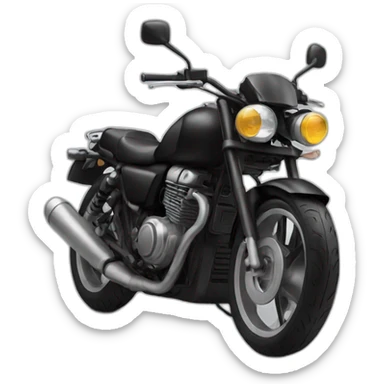 Black Motorbike sticker