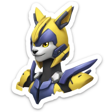 Renamon-Zeraora-Metabee-Mecha sticker