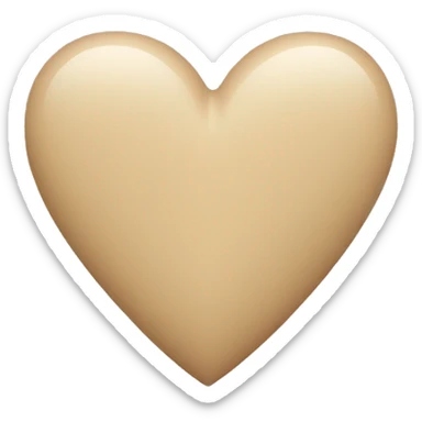 Beige heart sticker