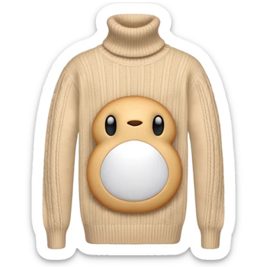 beije turtleneck sweater sticker