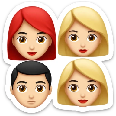 Uzun beyaz tenli toplu saçlı ela gözlü dolgun dudaklı kumral kız sticker