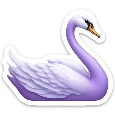 Pastel purple swan sticker