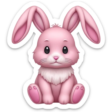 Pink bunny sticker