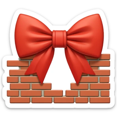 Brick bow sticker