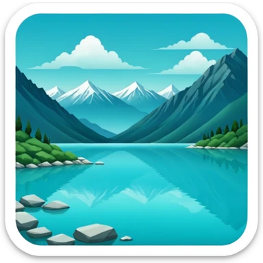 himalayan lake scary sticker