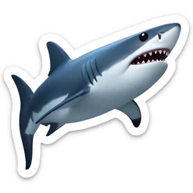 a gay shark sticker