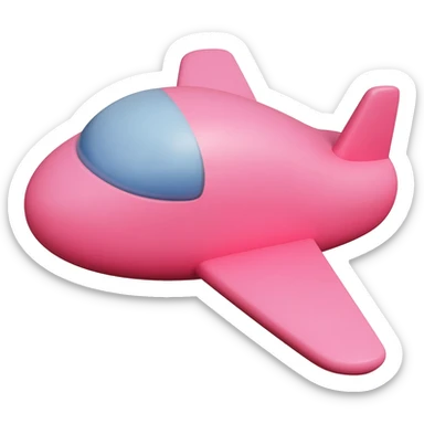 pink plane sticker