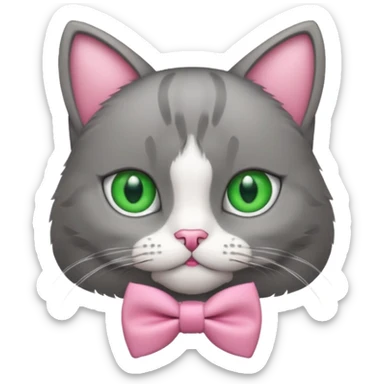 Gato con moño Rosita sticker