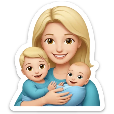 mother with baby sticker
