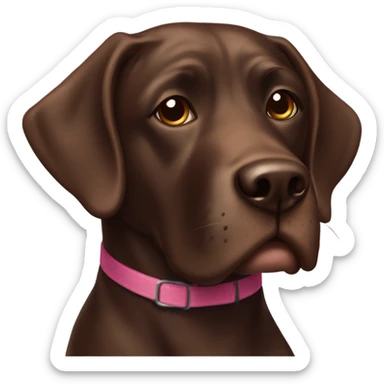 Dog school choc lab sticker
