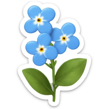 Forget me not flower sticker