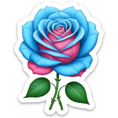 Um emoji de rosa azul sticker