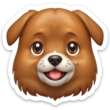 happy and crying doggy sticker