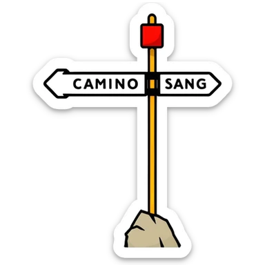 Camino de Santiago wayfinding sign sticker