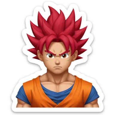 Goku super saiyan god sticker