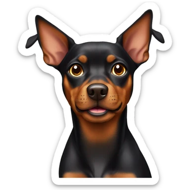 brown pinscher sticker