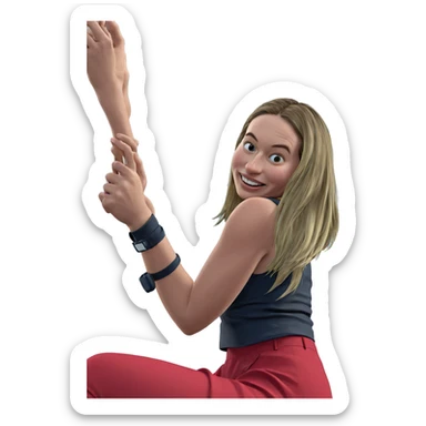 happy girl in the sky sticker