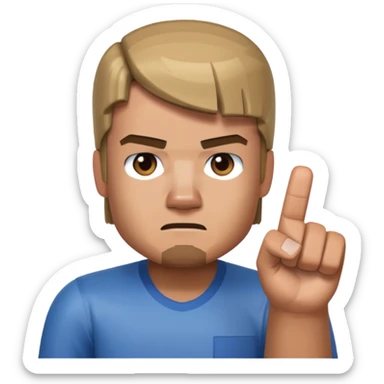 A minecraft character Steve which is doing mean 67 sticker