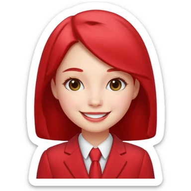 Girl in red holiday suit sticker