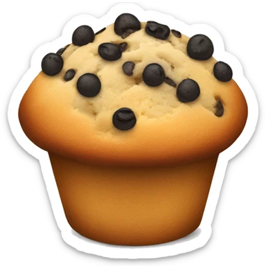 Muffin with small black seeds on top  sticker