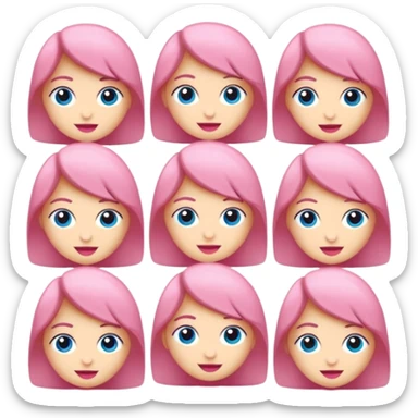 2 Karakter birisi düz saçlı birisi dalgalı bir stoplu saklı birisi açık saçlı boydan birisi mavi kıyafetleri birisi pembe kıyafetli boydan kız karakter sticker