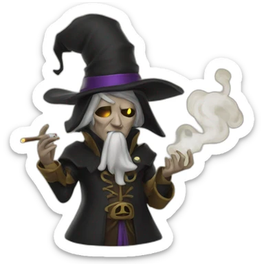a warlock smoking sticker