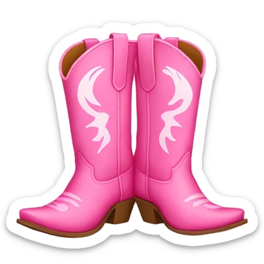 Pink cowgirl boots  sticker