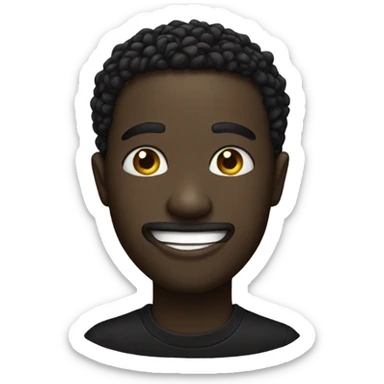 black smiley sticker