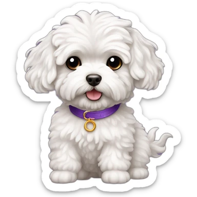 sorcerer white maltipoo sticker