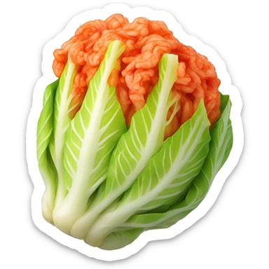Kimchi : A napa cabbage marinated in a bright red pepper paste sticker