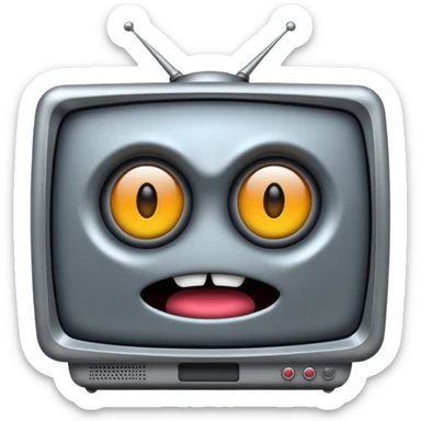 TV-headed monster sticker