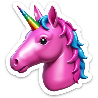   jeff koons style art pink meat  unicorn pinata  sticker