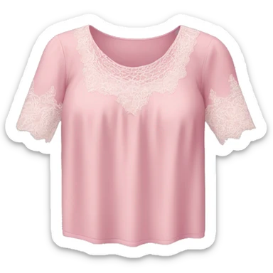  pink top with lace sticker